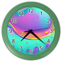 Liquid Art Pattern - Fluid Background Color Wall Clock by GardenOfOphir