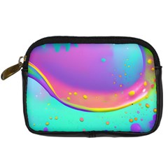 Liquid Art Pattern - Fluid Background Digital Camera Leather Case by GardenOfOphir