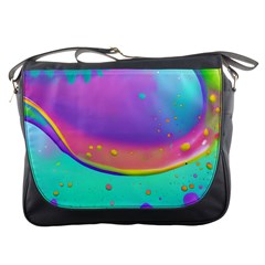 Liquid Art Pattern - Fluid Background Messenger Bag by GardenOfOphir