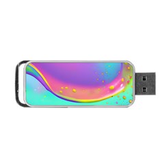 Liquid Art Pattern - Fluid Background Portable Usb Flash (one Side) by GardenOfOphir