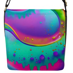 Liquid Art Pattern - Fluid Background Flap Closure Messenger Bag (s) by GardenOfOphir