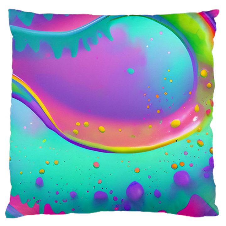 Liquid Art Pattern - Fluid Background Standard Premium Plush Fleece Cushion Case (One Side)