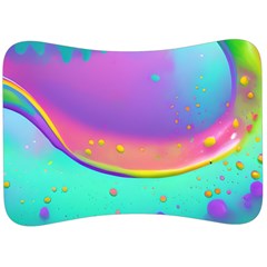 Liquid Art Pattern - Fluid Background Velour Seat Head Rest Cushion by GardenOfOphir