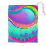 Liquid Art Pattern - Fluid Background Drawstring Pouch (5XL) Front