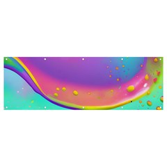 Liquid Art Pattern - Fluid Background Banner And Sign 12  X 4  by GardenOfOphir