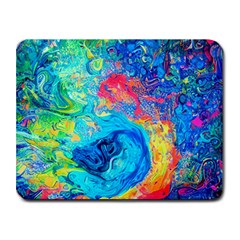 Liquid Art Pattern - Fluid Art Small Mousepad by GardenOfOphir