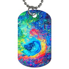 Liquid Art Pattern - Fluid Art Dog Tag (one Side) by GardenOfOphir