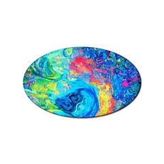 Liquid Art Pattern - Fluid Art Sticker Oval (10 Pack) by GardenOfOphir