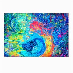 Liquid Art Pattern - Fluid Art Postcard 4 x 6  (pkg Of 10) by GardenOfOphir