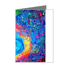 Liquid Art Pattern - Fluid Art Mini Greeting Card by GardenOfOphir