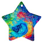 Liquid Art Pattern - Fluid Art Star Ornament (Two Sides) Front