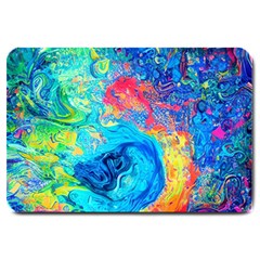 Liquid Art Pattern - Fluid Art Large Doormat by GardenOfOphir