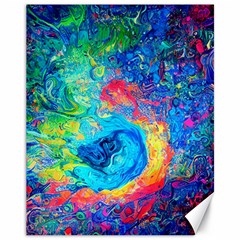 Liquid Art Pattern - Fluid Art Canvas 11  X 14  by GardenOfOphir