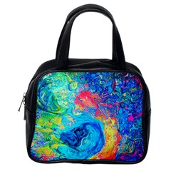 Liquid Art Pattern - Fluid Art Classic Handbag (one Side) by GardenOfOphir