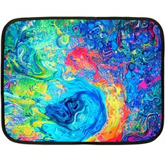 Liquid Art Pattern - Fluid Art Fleece Blanket (mini) by GardenOfOphir