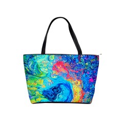 Liquid Art Pattern - Fluid Art Classic Shoulder Handbag by GardenOfOphir