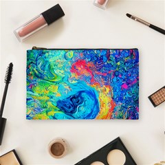 Liquid Art Pattern - Fluid Art Cosmetic Bag (medium) by GardenOfOphir