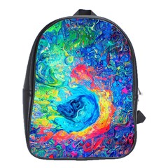 Liquid Art Pattern - Fluid Art School Bag (large) by GardenOfOphir