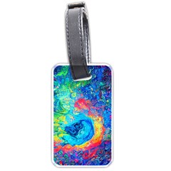 Liquid Art Pattern - Fluid Art Luggage Tag (one Side) by GardenOfOphir