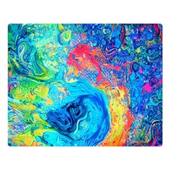 Liquid Art Pattern - Fluid Art Premium Plush Fleece Blanket (large) by GardenOfOphir