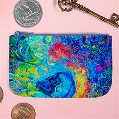 Liquid Art Pattern - Fluid Art Large Coin Purse by GardenOfOphir