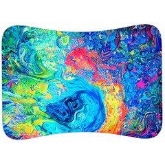 Liquid Art Pattern - Fluid Art Velour Seat Head Rest Cushion by GardenOfOphir