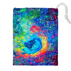 Liquid Art Pattern - Fluid Art Drawstring Pouch (5xl) by GardenOfOphir