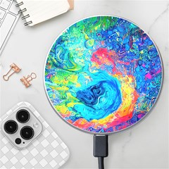 Liquid Art Pattern - Fluid Art Wireless Fast Charger(white) by GardenOfOphir