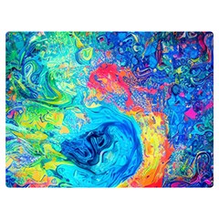 Liquid Art Pattern - Fluid Art One Side Premium Plush Fleece Blanket (extra Small) by GardenOfOphir