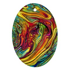 Liquid Art Pattern - Abstract Art Ornament (oval) by GardenOfOphir