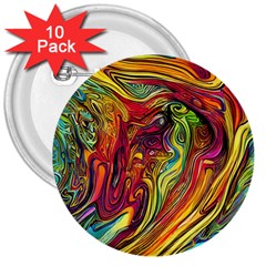 Liquid Art Pattern - Abstract Art 3  Buttons (10 Pack)  by GardenOfOphir