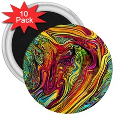 Liquid Art Pattern - Abstract Art 3  Magnets (10 Pack)  by GardenOfOphir