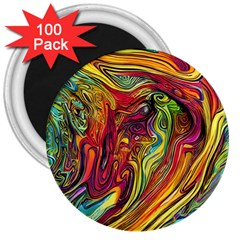 Liquid Art Pattern - Abstract Art 3  Magnets (100 Pack) by GardenOfOphir