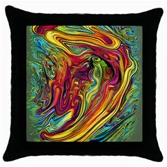 Liquid Art Pattern - Abstract Art Throw Pillow Case (black) by GardenOfOphir