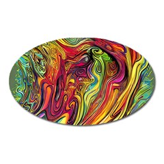 Liquid Art Pattern - Abstract Art Oval Magnet by GardenOfOphir