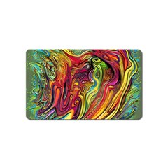 Liquid Art Pattern - Abstract Art Magnet (name Card) by GardenOfOphir