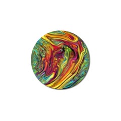 Liquid Art Pattern - Abstract Art Golf Ball Marker by GardenOfOphir