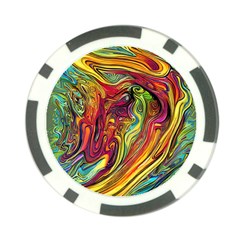 Liquid Art Pattern - Abstract Art Poker Chip Card Guard by GardenOfOphir