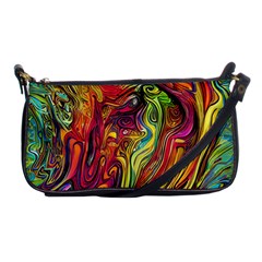 Liquid Art Pattern - Abstract Art Shoulder Clutch Bag by GardenOfOphir