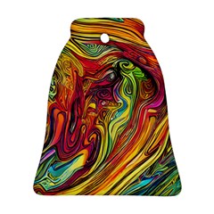 Liquid Art Pattern - Abstract Art Bell Ornament (two Sides) by GardenOfOphir