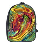 Liquid Art Pattern - Abstract Art School Bag (XL) Front