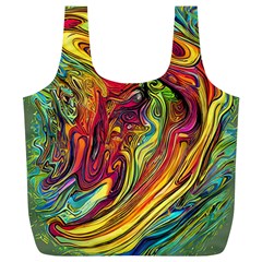 Liquid Art Pattern - Abstract Art Full Print Recycle Bag (xl) by GardenOfOphir