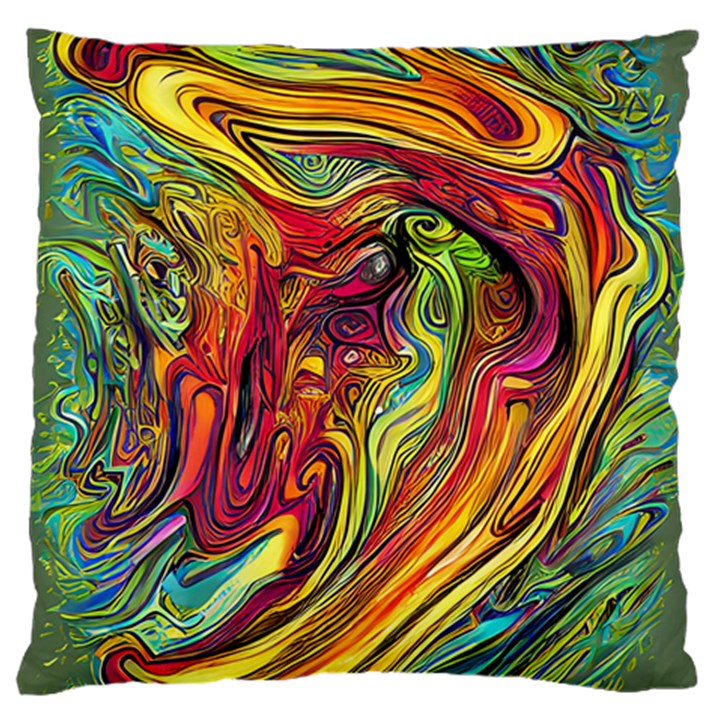 Liquid Art Pattern - Abstract Art Large Premium Plush Fleece Cushion Case (Two Sides)