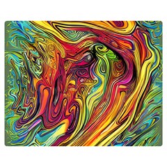 Liquid Art Pattern - Abstract Art Premium Plush Fleece Blanket (medium) by GardenOfOphir