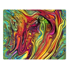 Liquid Art Pattern - Abstract Art Premium Plush Fleece Blanket (large) by GardenOfOphir