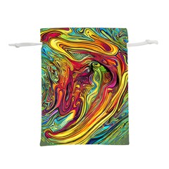 Liquid Art Pattern - Abstract Art Lightweight Drawstring Pouch (s) by GardenOfOphir