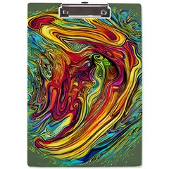 Liquid Art Pattern - Abstract Art A4 Acrylic Clipboard by GardenOfOphir