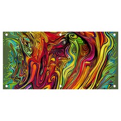 Liquid Art Pattern - Abstract Art Banner And Sign 4  X 2  by GardenOfOphir