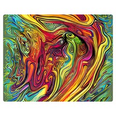 Liquid Art Pattern - Abstract Art One Side Premium Plush Fleece Blanket (medium) by GardenOfOphir