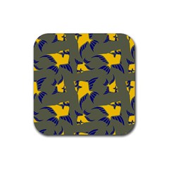 Background Pattern Texture Design Wallpaper Rubber Coaster (square) by Wegoenart